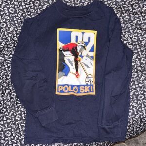 Polo by Ralph Lauren Navy Crewneck with Ski Graphic